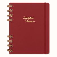 Produktbild: Moleskine Undatierter Life Kalender Mit Spiralbindung, Xl, Wochen-Monatskalender, Fester Einband, Crush Cherry