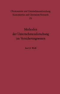 Produktbild: Methoden der Unternehmensforschung im Versicherungswesen