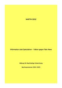 Produktbild: Information statt Spekulation - B&uuml;cher gegen Fake News Bildung f&uuml;r Nachhaltige Entwicklung
