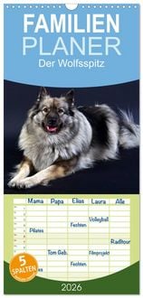 Produktbild: Familienplaner 2026 - Der Wolfsspitz mit 5 Spalten (Wandkalender, 21 x 45 cm) CALVENDO