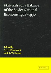 Produktbild: Materials for a Balance of the Soviet National Economy, 1928 1930
