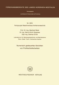 Produktbild: Numerisch gesteuertes Abrichten von Profilschleifscheiben