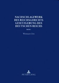 Produktbild: Nachschlagewerk des Reichsgerichts &ndash; Gesetzgebung des Deutschen Reichs