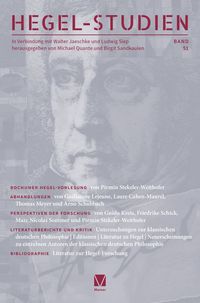 Produktbild: Hegel-Studien Band 51
