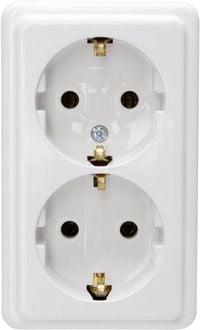 Produktbild: Kopp 120101001 Steckdosenleiste 2fach Arktis-Wei&szlig; ohne Stecker 1St.