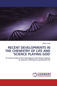 Produktbild: RECENT DEVELOPMENTS IN THE CHEMISTRY OF LIFE AND 'SCIENCE PLAYING GOD'