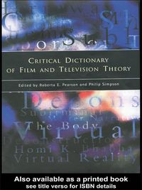 Produktbild: Critical Dictionary of Film and Television Theory