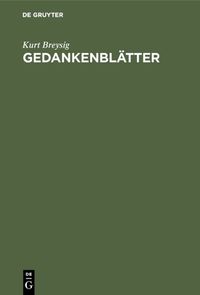 Produktbild: Gedankenbl&auml;tter