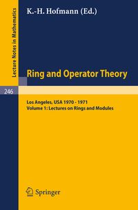 Produktbild: Tulane University Ring and Operator Theory Year, 1970-1971