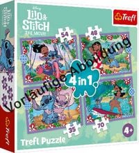 Produktbild: 4 in 1 Puzzle 35, 48, 54, 70 Teile Lilo & Stitch der Film
