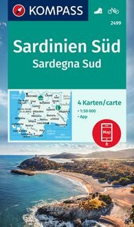 Produktbild: KOMPASS Wanderkarten-Set 2499 Sardinien S&uuml;d / Sardegna Sud (4 Karten) 1:50.000