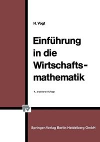 Produktbild: Einf&uuml;hrung in die Wirtschaftsmathematik