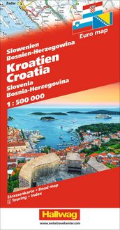 Produktbild: Kroatien, Slowenien, Bosnien-Herzegowina Strassenkarte 1:500 000