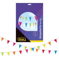 Produktbild: Idena Wimpelkette dreieckig mehrfarbig 10m 20 Wimpel 20x30cm