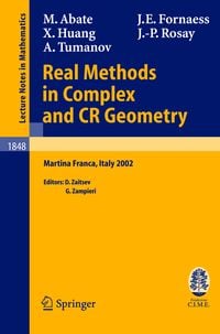 Produktbild: Real Methods in Complex and CR Geometry