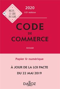 Produktbild: Code de Commerce (Edition 2020)