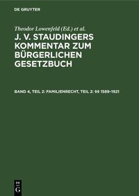 Produktbild: Familienrecht, Teil 2: &sect;&sect; 1589-1921