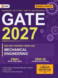 Produktbild: GATE 2027 Mechanical Engineering | Year-wise Solved Papers (2000-2026) | 27 Years PYQ in Exam Order | MCQs, NTQs & MSQs with Detailed Solutions | Buil