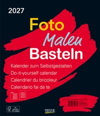 Produktbild: Foto-Malen-Basteln Bastelkalender schwarz gro&szlig; 2027