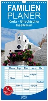 Produktbild: Familienplaner 2027 - Kreta - Griechischer Inseltraum mit 5 Spalten (Wandkalender, 21 x 45 cm) CALVENDO