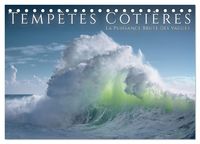 Produktbild: Temp&ecirc;tes c&ocirc;ti&egrave;res - La puissance brute des vagues (Calendrier de bureau 2026 DIN A5 vertical), CALVENDO calendrier mensuel