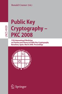 Produktbild: Public Key Cryptography &ndash; PKC 2008