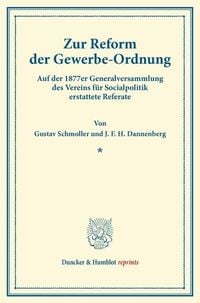 Produktbild: Zur Reform der Gewerbe-Ordnung.