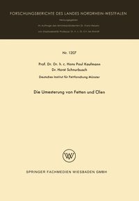 Produktbild: Die Umesterung von Fetten und &Ouml;len