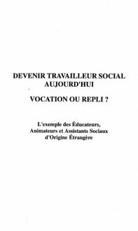 Produktbild: Devenir Travailleur Social Aujourd'hui