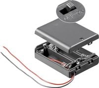 Produktbild: Goobay 12445 Batteriebox 3x Mignon (AA) Kabel (L x B x H) 68.5 x 48 x 18.7mm