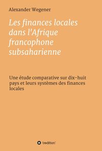 Produktbild: Les finances locales dans l'Afrique francophone subsaharienne