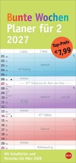 Produktbild: Bunte Wochen Planer f&uuml;r 2 2027