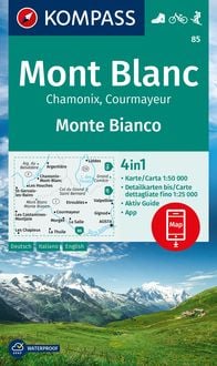 Bild vom Artikel KOMPASS Wanderkarte 85 Mont Blanc / Monte Bianco 1:50.000 vom Autor 