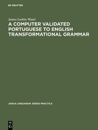 Produktbild: A computer validated Portuguese to English transformational grammar