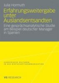 Produktbild: Erfahrungsweitergabe unter Auslandsentsandten