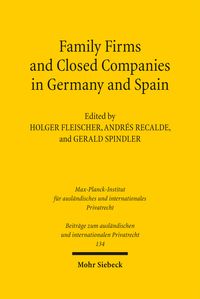 Produktbild: Family Firms and Closed Companies in Germany and Spain