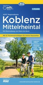 Produktbild: BVA ADFC Regionalkarte Koblenz Mittelrheintal 1:75.000