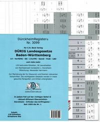 Produktbild: D&uuml;rckheimRegister&reg; f&uuml;r D&Uuml;RIG: BADEN-W&Uuml;RTTEMBERG, C.H. Beck Verlag OHNE Stichworte
