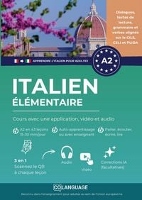 Produktbild: Apprendre l'italien A2 &eacute;l&eacute;mentaire : cours avec une application, vid&eacute;o et audio