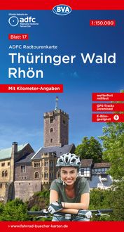 Produktbild: BVA ADFC Radtourenkarte Th&uuml;ringer Wald Rh&ouml;n 1:150.000