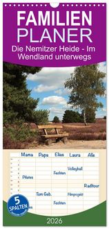 Produktbild: Familienplaner 2026 - Die Nemitzer Heide - Im Wendland unterwegs mit 5 Spalten (Wandkalender, 21 x 45 cm) CALVENDO