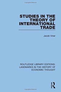 Produktbild: Viner, J: Studies in the Theory of International Trade