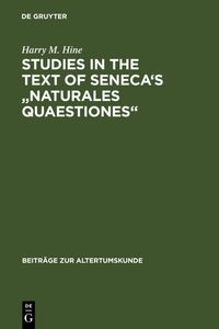Produktbild: Studies in the Text of Seneca's "Naturales Quaestiones"