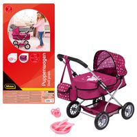 Produktbild: Idena Puppenwagen Smarty mit Tasche und Korb 58x37,5x57cm
