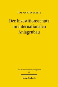 Produktbild: Der Investitionsschutz im internationalen Anlagenbau