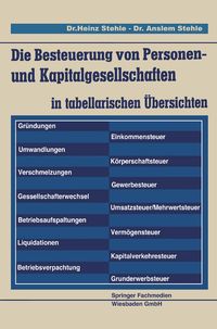 Produktbild: Die Besteuerung von Personen- und Kapitalgesellschaften
