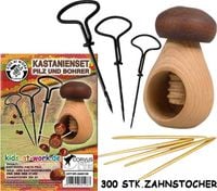 Produktbild: Kastanienset Pilz und Bohrer