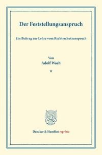 Produktbild: Der Feststellungsanspruch.