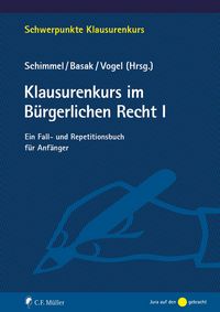 Produktbild: Klausurenkurs im B&uuml;rgerlichen Recht I