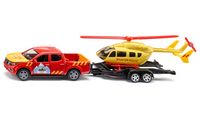 Produktbild: Siku 2570 - Nissan Navara mit Helikopter, Mountain Rescue, rot/gelb, 250x75x61mm